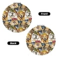 thumbnail image 2 of Uemuo Watercolor Dogs Print Compact Portable Pocket Makeup Mirror - Leather Cover, Elegant Travel Cosmetic Mirror for Purse, Pocket, and Handbag-Round Shape, 2 of 9