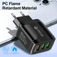 thumbnail image 3 of 3 USB Ports QC3.0 5.1A Fast Charging Phone Quick Charger Adapter EU/US Plug, 3 of 10