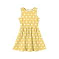 thumbnail image 3 of CCRFTGI Dresses for Kids Girls Size 7 Mini Yellow Polka Dots Dress Birthday Wedding Sleeveless Girls Dresses Summer Fashion Special Occasion Dresses Yellow 11-12 Years, 3 of 4