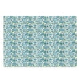 thumbnail image 1 of Blue and Green Cutting Board, Doodle Illustration of Nature Flower Butterflies and Dragonflies, Decorative Tempered Glass Cutting and Serving Board, Large Size, Blue Apple Green White, by Ambesonne, 1 of 1