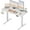 White, variant on Furologee Electric Standing Desk, Sit to Stand Up Computer Desk with Storage Bag, Height Adjustable, Memory Presets for Home Office Gaming Workstations, 40 inch Study Table, Rustic Brown