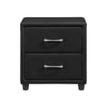 thumbnail image 4 of Benzara 2 Drawer Night Stand In Wood And PVC, Black, 4 of 4