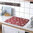 thumbnail image 5 of Christmas Snowflakes Dish Drying Mat for Kitchen Counter 16x18 Inch Red White Winter Xmas Pattern Dish Drying Pad for Dishes Microfiber Absorbent Dish Drainer Rack Mats for Countertop, 5 of 7