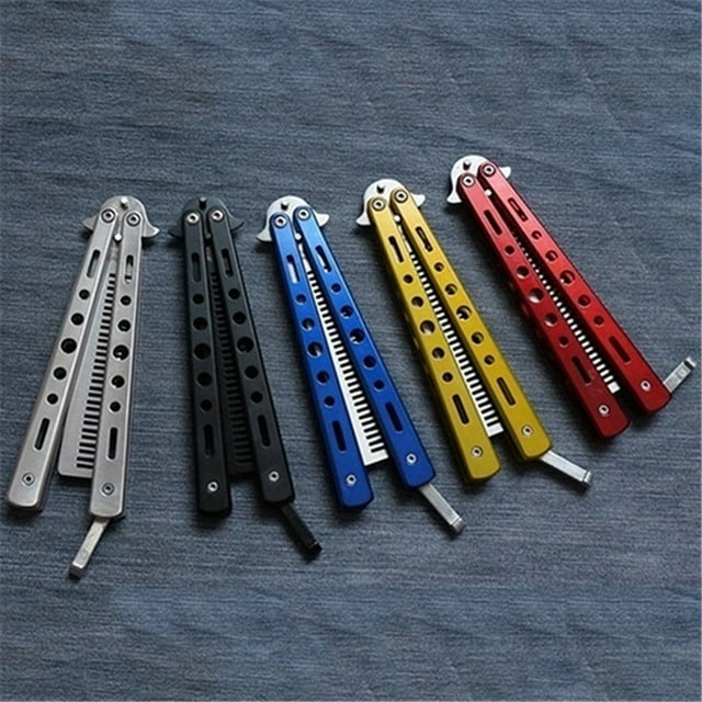 Retro 5 Color Butterfly Comb Metal Tooth Training Practicing Brush Styling Tool