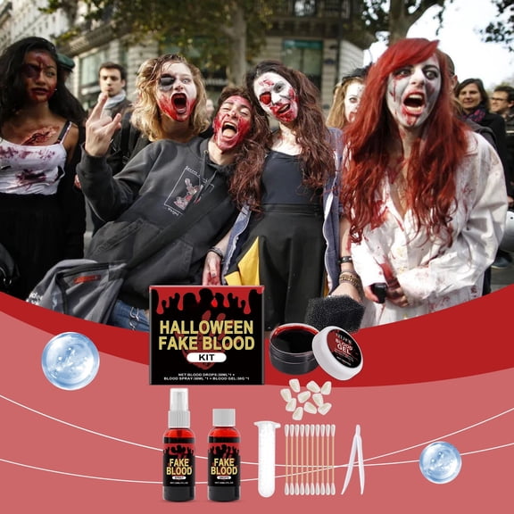 Kit For Halloween Party Scary Makeup Realistic Drops And Spray Special Effects Prop For Cosplay 30ml