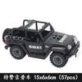thumbnail image 1 of Juego de bloques de construcción modelo de coche todoterreno Jeep, juguete Hummer, coche del ejército para niños, bloques de construcción militares,Black Jeep, 1 of 6