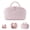 Pink, variant on Large Makeup Brush Organizer Bag with Handle, Anti-Shock and Antibacterial Toiletry Case, Lightweight Expandable Cosmetic Storage Pouch for Home and Travel, Soft Peony Pink