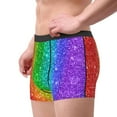 thumbnail image 4 of Haiem Glitter Rainbow Men's Boxer Briefs, Every Day Comfort Stretch Cotton Moisture-Wicking Underwear-Medium, 4 of 9