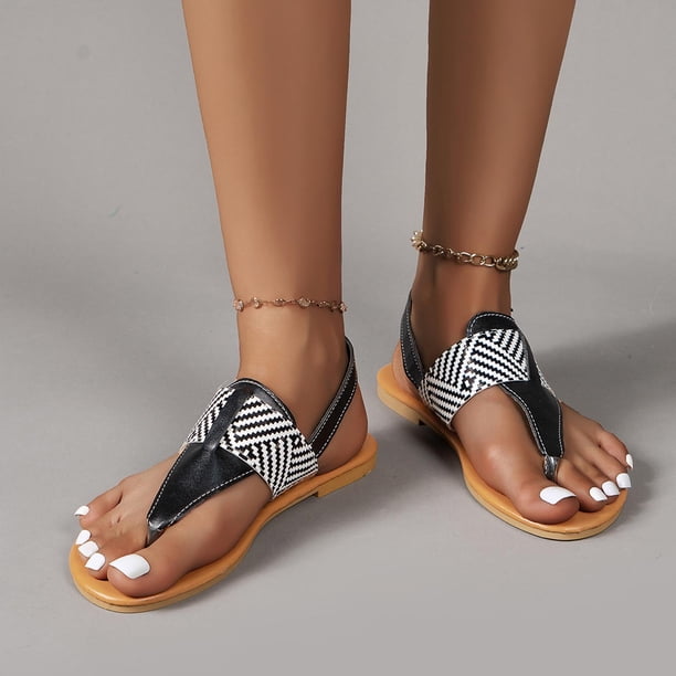 Chanclas de verano para mujer, zapatillas de tacón plano, sandalias, chanclas informales, zapatos de mujer Wmkox8yii nm6442