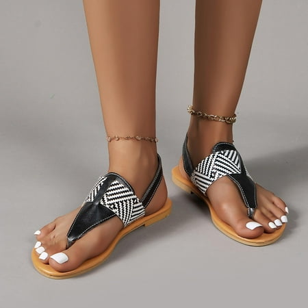 

JNGSA Sparkly Sandals For Women Sandalias Para Mujer Summer Ladies Flip-Flops Flat Heel Slippers Sandals Casual Flip Flops Women S Shoes Women Sandals