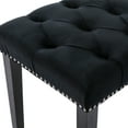 thumbnail image 6 of Jopath Upholstered Tufted Bench Ottoman , Velvet Dining Bench Bedroom Bench Footrest Stool Accent Bench for Entryway Dining Room Living Room, Black, 6 of 6