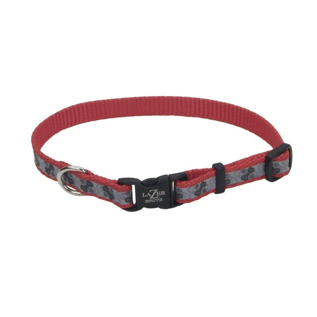 Collar para perro Coastal Lazer Brite reflectante ajustable de 1 cm a 2 a 30 cm