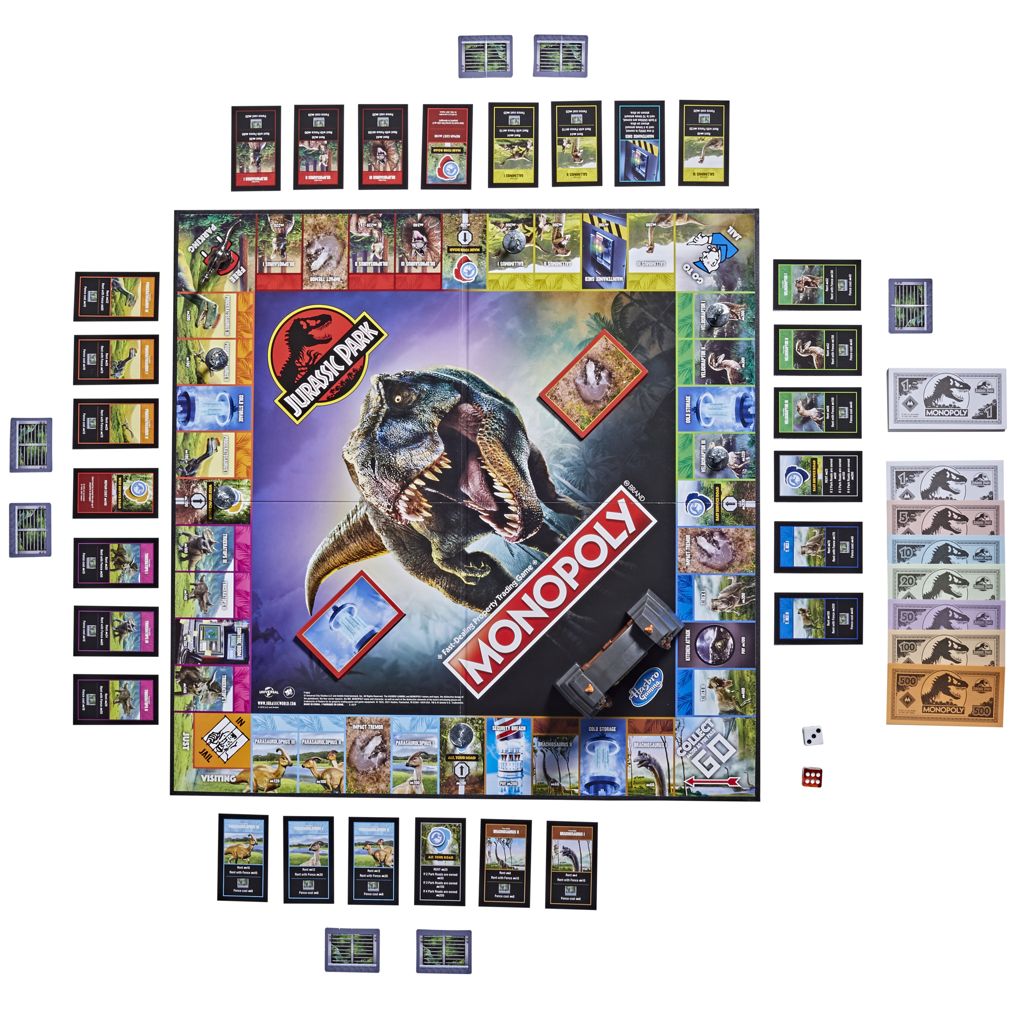 Monopoly: Jurassic Park Edition Board Game for Kids Ages 8 and Up - image 3 of 9
