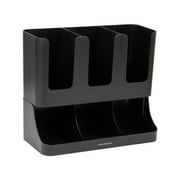 Mind Reader Cup and Condiment Station, Countertop Organizer, 13L x 6.4W x 11.5H, Black