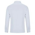 thumbnail image 4 of Iugvhana Mens Classic Fit Dress Shirts Slim Lapel Long Sleeve Casual Business Formal Shirt Tops Button Down Cotton Shirt White S, 4 of 5