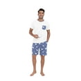thumbnail image 6 of GIRUNS Men's Pajama Sets 2 piece Sets Crew Neck Shorts Sleeve and Shorts with Pocket Pjs Sleepwear Set Blue Duck M, 6 of 8