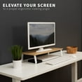 thumbnail image 4 of VIVO 24" Desktop Stand Organizer, TV Monitor Riser, Light Wood Top, White Legs, 4 of 9