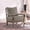 Brown, variant on Mid Century White Spindle Accent Chair Upholstered Armchair with Thick Cushion and Wood Frame