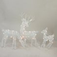 thumbnail image 4 of Northlight Ensemble de 3 Biche, Faon et Renne Scintillants Blancs Décoration Extérieure de Noël Éclairée, 4 of 4