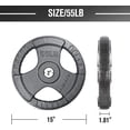 thumbnail image 3 of RitFit 55lb Olympic Weight Plates for Barbell, 2 inch Iron Weight Plate for Strength Training, 3 of 7