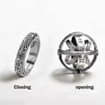 thumbnail image 1 of Anillos colgantes de astro para hombres, anillos de bola astronómica vintage cósmica giratoria, collar para mujeres, anillo de dedo con letra, joyería, tamaño 9, plata, 1 of 5