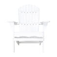 thumbnail image 5 of Tcbosik Outdoor Adirondack Chairs Set of 2, Folding Solid Wood Chair, Lounge Chair for Garden, Porch, Deck, Backyard, White, 5 of 11