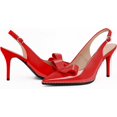 thumbnail image 5 of Women's Sexy Slingbacks Bow Stiletto Heels Closed Pointed Toe Pumps Bead Buckle Strap High Heels Dress Shoes, 5 of 12