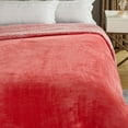 thumbnail image 4 of Deniau Flannel Reversible Sherpa Throw Blanket - Super Soft, 90" x 90", Fuchsia, 4 of 10