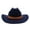 Navy, variant on Ydojg New Straight Cowboy Hat British Style Fedora Flat Top Black Top Hat American Style Hat Red