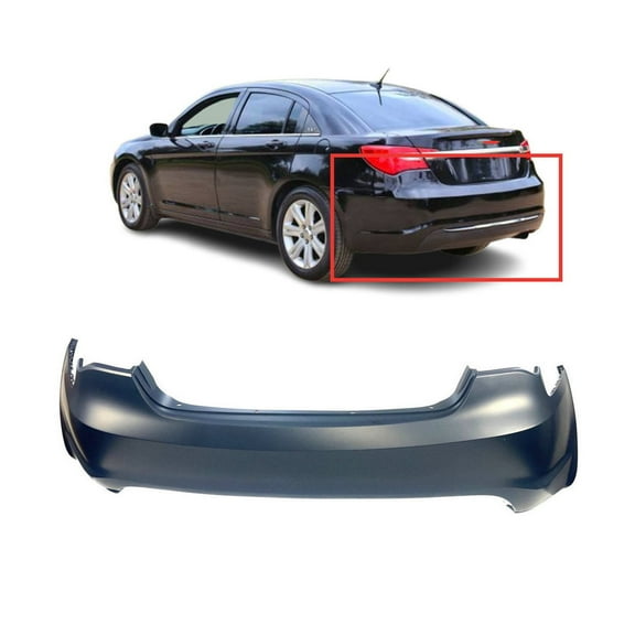 DCP Rear Bumper Cover For 2011-2014 Chrysler 200 Sedan