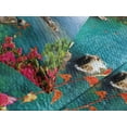thumbnail image 4 of Ambesonne Italy Quilted Bedspread Set 3 Pcs, Cinque Terre Beach Coast, King Size, Multicolor, 4 of 5