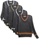 thumbnail image 2 of Suéter con cuello en V de la serie Harry, ropa Unisex de Gryffindor Hufflepuff, uniforme, suéter de manga larga, Tops de Cosplay, 2022, 2 of 4