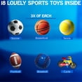 thumbnail image 4 of Bath Bombs with Toys Inside W/Flash Cards - Sports Bath Bombs for Kids - Gift Set of 18 Scented Organic Handmade - 2.5 oz with Natural Essential Oils - 18 Pack, 4 of 9