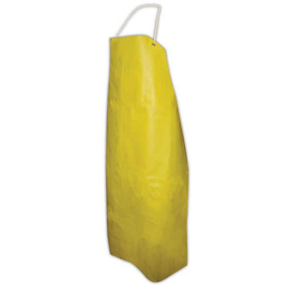 MAGID 150Y Lightweight Vinyl Chemical Apron with Rope Tie, 1 Apron, Vinyl Coated, Measures 36" x 44", Yellow, 1 Pairs, (150Y)
