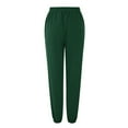 thumbnail image 6 of YDKZYMD Womens Petite Sweatpants Dark Green Petite Elastic Waist Baggy Pants Tie Dye Casual Drawstring Straight Leg Sweatpants for Women Plus Size Solid Color Cinch Bottom with Pockets Jogger Pants, 6 of 6