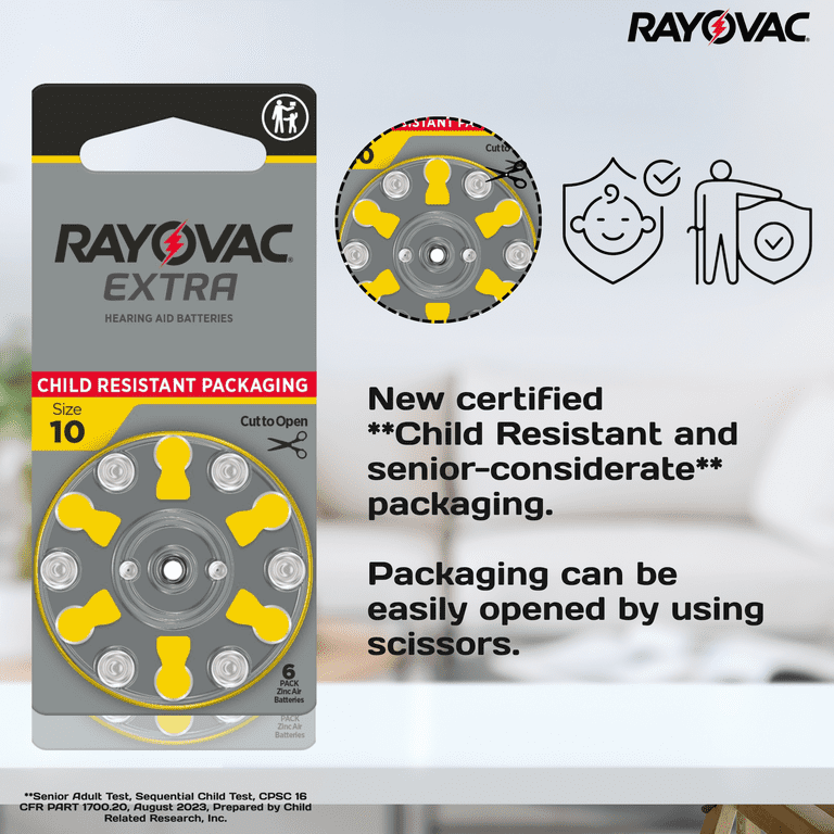 Rayovac Hearing Aid Batteries Zinc Air Type 312, Pack of 60