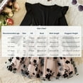 thumbnail image 3 of IVEYRTF Girls Long Sleeve Princess Dress Ruffled Lace Mesh Bow Skirt for Fall and Winter Toddler Kids Party Wear Holiday Birthday Outfit Everyday Play Dress(Black#2,4 Years), 3 of 9