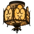 thumbnail image 2 of Meyda Tiffany 160262 Radha 11" Wide Semi-Flush Drum Ceiling Fixture - Chestnut, 2 of 4