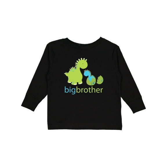 Inktastic Happy Dinosaur New Big Brother Boys Long Sleeve Toddler T-Shirt