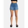 thumbnail image 5 of Madden NYC Women's X Waist Denim Shorts, Sizes XXS-XXL, 5 of 5