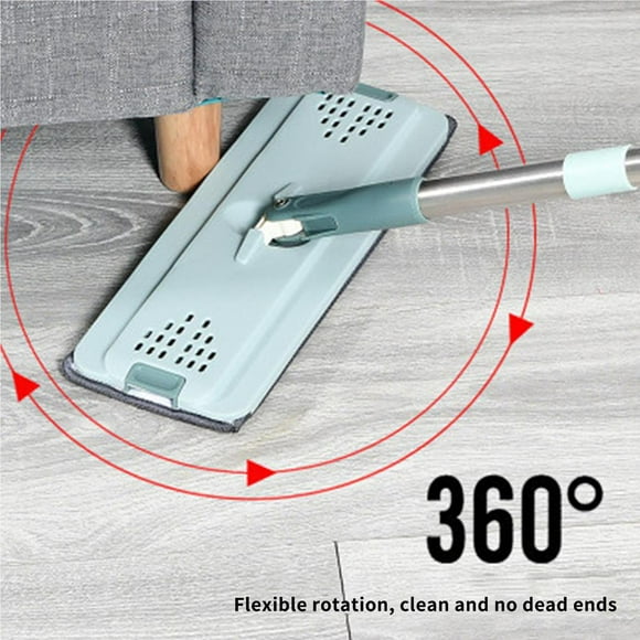 1 Set Swabber Bucket 360 Degree Mops And Bucket Rotatable Spin Mops Effortless Mops Bucket Set with 6 Cleaning Pad