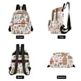 thumbnail image 4 of FORMRS Mini Backpack Purse for Women Travel Daypack Casual Shoulder Bag, Brown Nordic Christmas House, 4 of 7