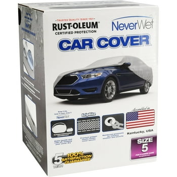 Budge Industries Budge Superior Rust-Oleum NeverWet Car Cover, Waterproof Outdoor Protection for Cars, Size 5
