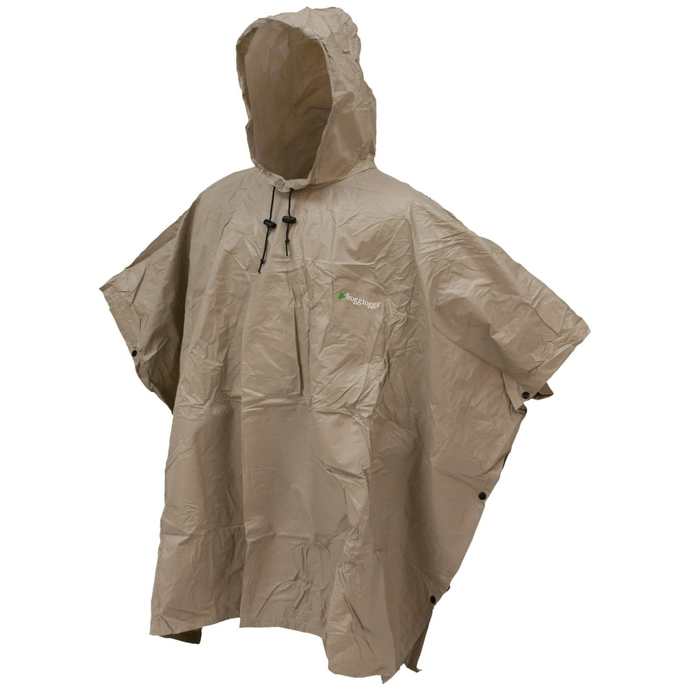 Frogg Toggs UltraLite2 Waterproof Breathable Poncho, Khaki, One Size