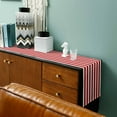 thumbnail image 6 of Red Striped Cotton Linen Table Runner 18 x 72 inch Christmas Farmhouse Red White Stripes Non-slip Rectangular Dining Table Decor for Wedding Party Holiday Dinner, 6 of 8