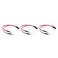 thumbnail image 2 of Bearachild 3.5mm Y Splitter 2 Jack a 1 Auriculares Micrófono Adaptador de audio Conector de cable rojo+blanco+azul 3piezas, 2 of 6