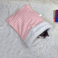 thumbnail image 4 of Hovmgk Cozy Pet Sleeping Bag, Soft Velvet Lining Tunnel for Small Animals, Ideal Winter Sleeping Bag for Felines & Small Pets, Snuggly Pet Bed, Comfortable Pink/Gray/Yellow, 4 of 6