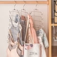 thumbnail image 5 of Foldable Space Saving Hanger, Multi-Layer Camisole Hanger, Multifunctional Metal Hangers, Ideal for Underwear, Belts, Scarves, Ties, 5 of 5