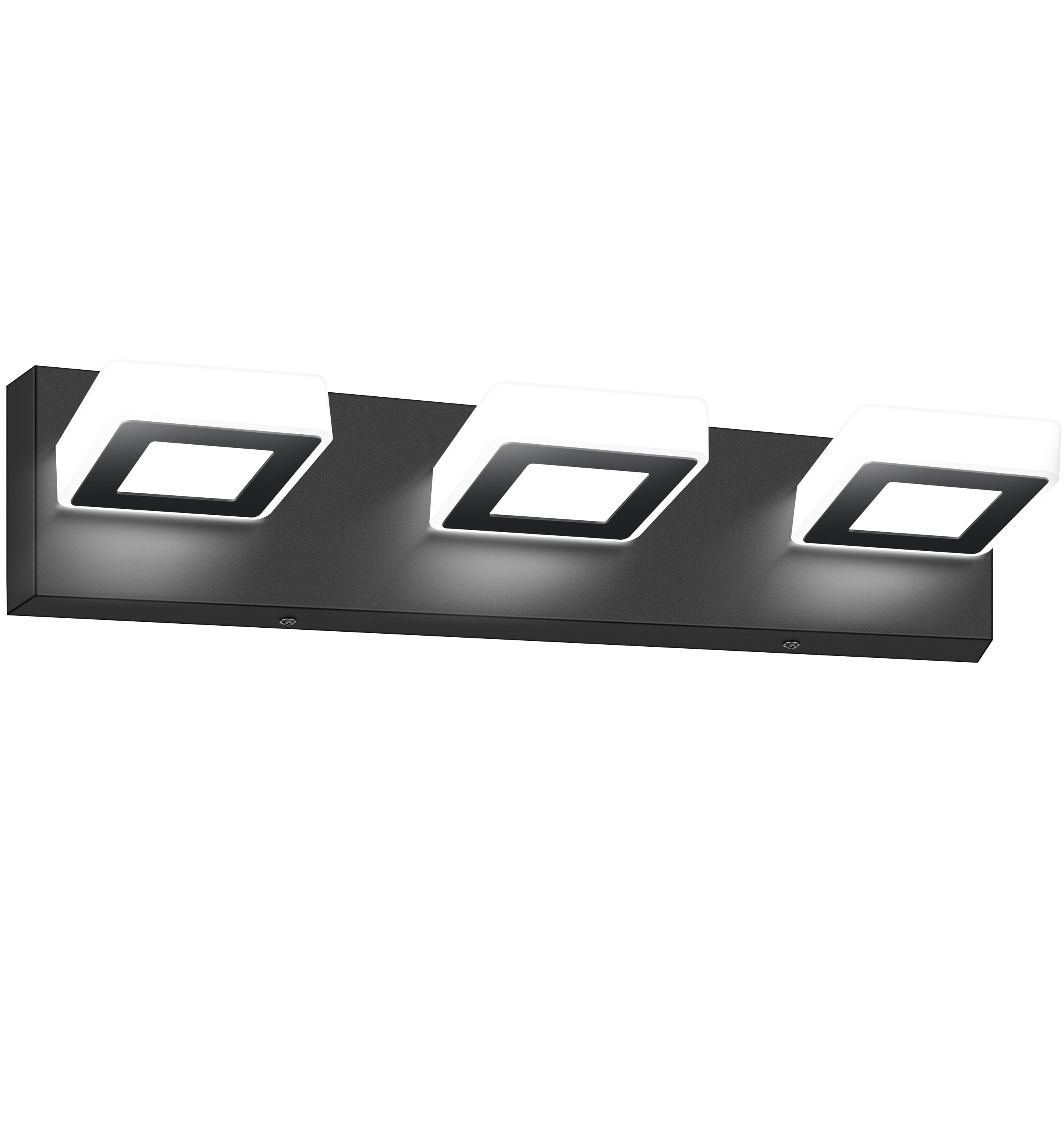 Ascher 3 Lights Dimmable LED Bathroom Vanity Light, Acrylic Modern ...