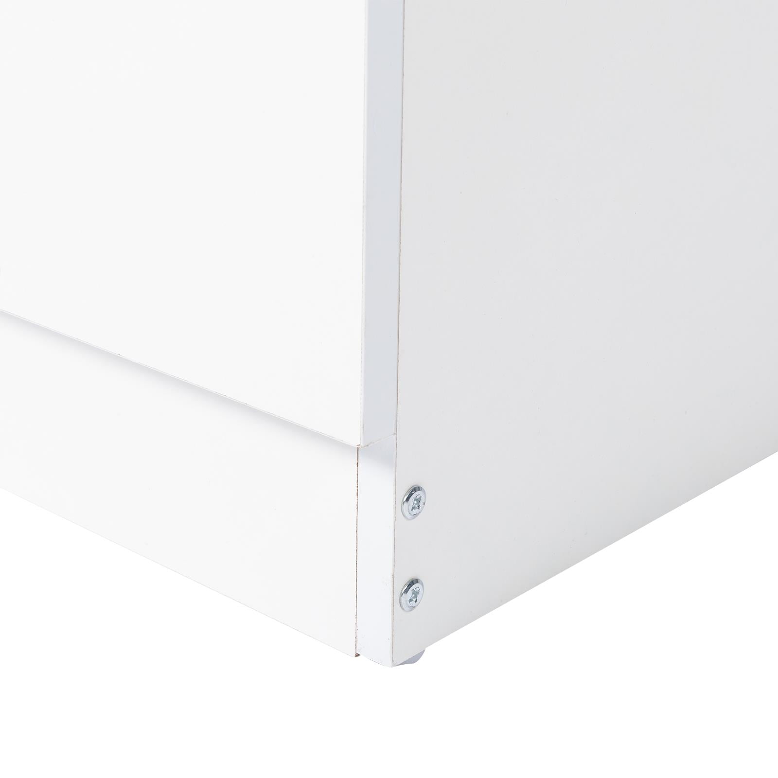 Ktaxon White 3 Drawer Dresser Nightstand Modern Wood Chest of Drawers Bedroom White Finish